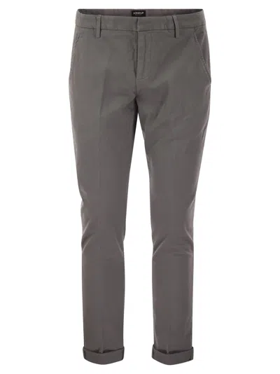 DONDUP DONDUP GAUBERT SLIM FIT GABARDINE TROUSERS