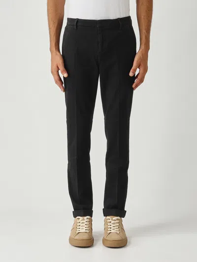 Dondup Gaubert Slim-fit In Gabardina Stretch Mano Calda Tinto In Capo Trousers In Black