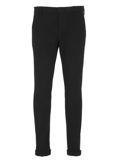 Dondup Gaubert Slim Fit Jersey Trousers In Black