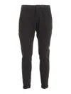 Dondup Gaubert Slim Fit Jersey Trousers In Black