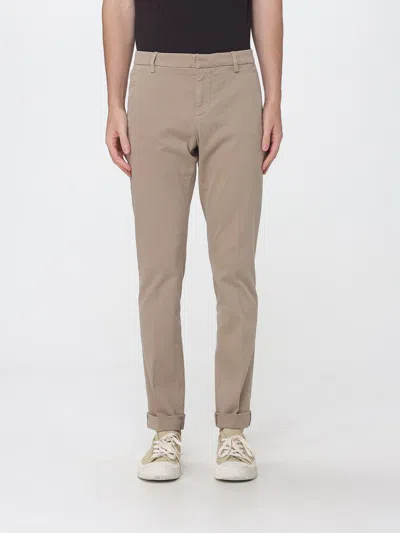Dondup Gaubert Slim Fit Mid-rise Velvet Chino Trousers In Brown