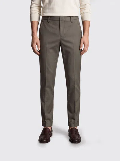 Dondup Gaubert Slim Fit Sartorial Trousers In Wool Blend In Green