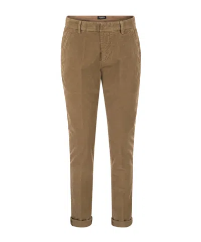 Dondup Gaubert Slim Milleraies Trousers In Brown