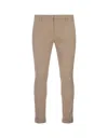 Dondup Gaubert Slim Trousers In Hazelnut Light Gabardine