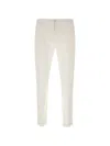 Dondup Alfredo Slim Fit Cotton Trousers In White