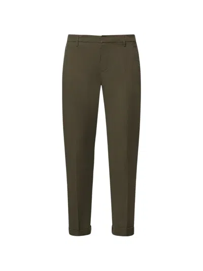 Dondup Gaubert Slim-fit Turn-up Chino Trousers In Brown
