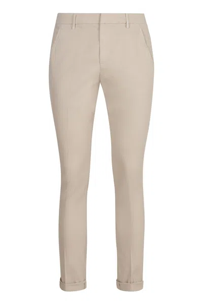 DONDUP GAUBERT STRETCH COTTON CHINO TROUSERS