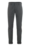 Dondup Gaubert Stretch Cotton Trousers In Gray