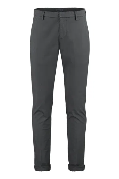 Dondup Gaubert Stretch Cotton Trousers In Gray
