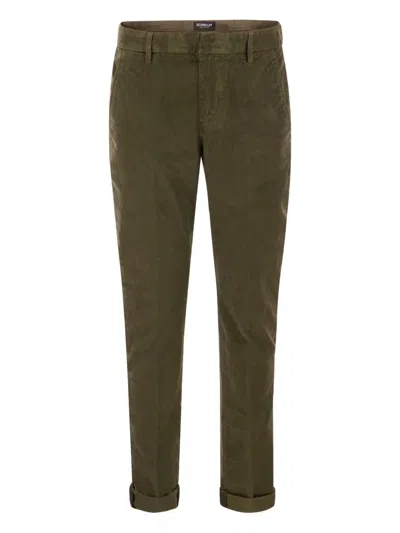 Dondup Gaubert Striped Trousers In Green