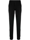 Dondup Tapered-leg Cotton Trousers In Black