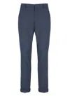 Dondup Stretch Cotton Blend Chino Pants With Belt Loops In Blue