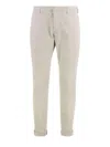 Dondup Trousers Back Pockets Belt Loops Side Pockets In White