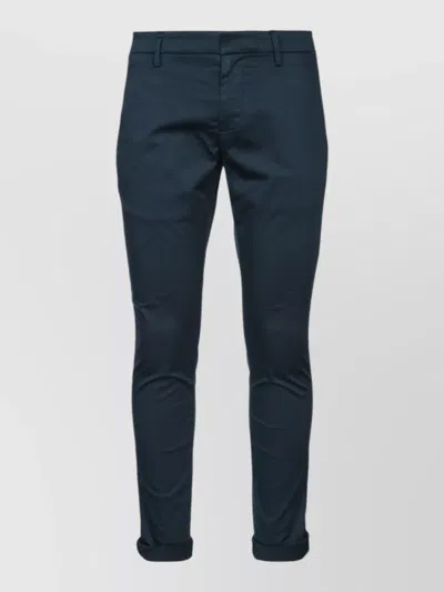 Dondup Gaubert Trousers Belt Loops Side And Back Pockets In Blue