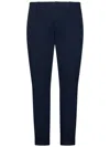 Dondup Gaubert Slim-fit In Gabardina Stretch Mano Calda Tinto In Capo Trousers In Blue