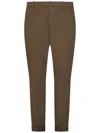 Dondup Slim Fit Chino Trousers In Brown