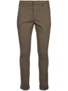 Dondup Rolled Cuffs Trousers Featuring Pockets In Brown