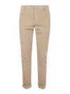 Dondup Corduroy Trousers With Belt Loops And Pockets In Neutral