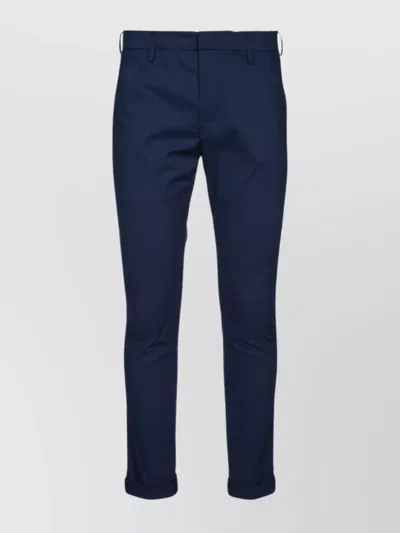 Dondup Gaubert Trousers Cuffed Hem In Blue