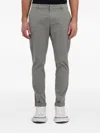 Dondup Gaubert Logo Plaque Pants In Gray
