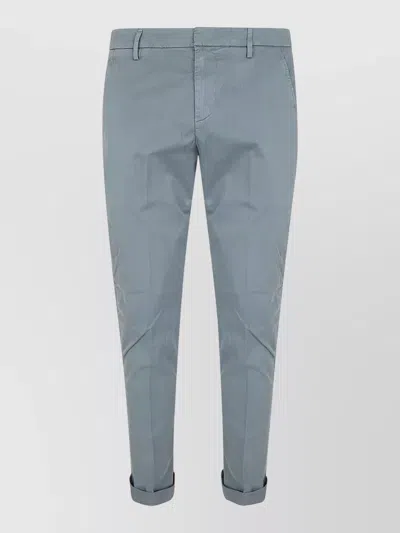 Dondup Gaubert Trousers Low Waist Pleated Design In Blue