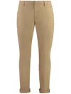 Dondup Chino Pants In Stretching Cotton In Brown