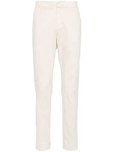 Dondup Gaubert Stretch Cotton Chino Trousers In Neutral