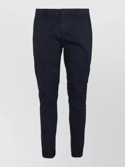Dondup Low-rise Straight-leg Trousers In Blue