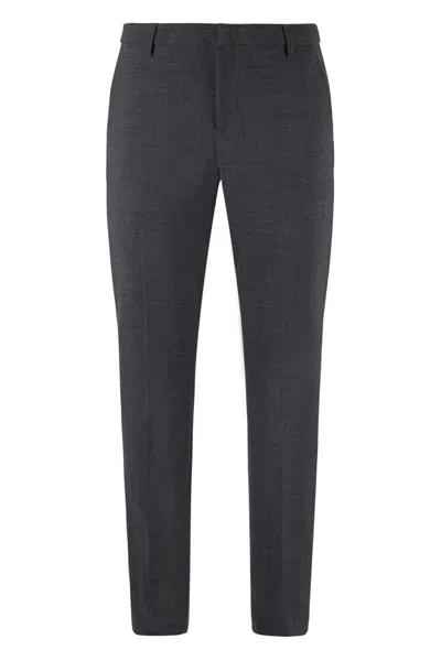 Dondup Gaubert Wool Blend Trousers In Grey