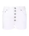 Dondup Gemstone-embellished High-waisted Shorts In White