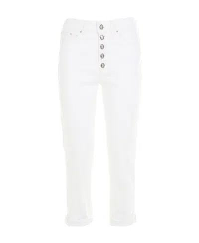 DONDUP DONDUP LOGO-PATCH LOW-RISE JEANS