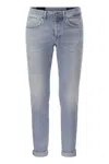 Dondup Skinny Fit Five-pocket Denim Jeans With Welt Pockets In Blue
