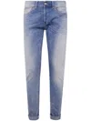 Dondup Rolled Cuffs Denim Five-pockets In Blue