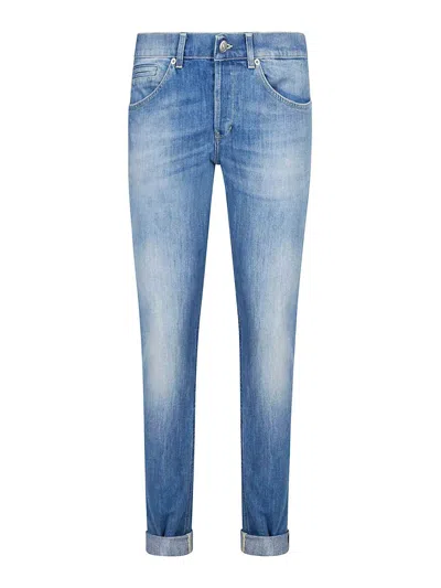 Dondup Tailored Slim Fit Jeans With Five-pocket Design In Blue
