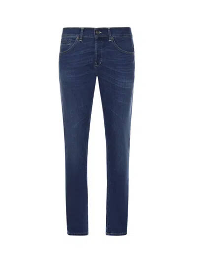 Dondup Contrast-stitch Jeans In Blue