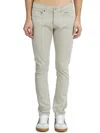Dondup Denim Trousers With Belt Loops In Gray