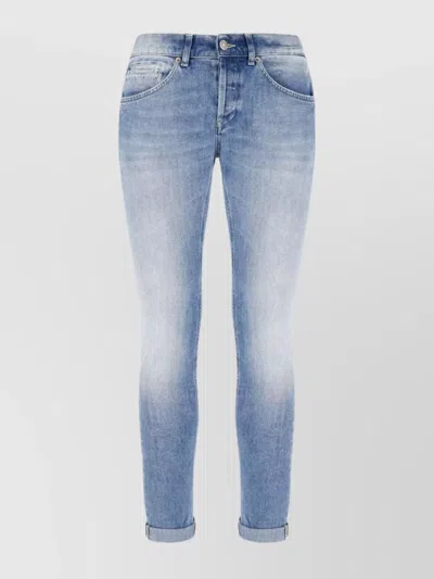 Dondup George Denim Skinny Jeans With Faded Wash In Blue