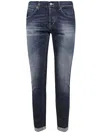Dondup Dian Belt Loop Contrast Stitching Trousers In Blue