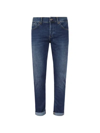 Dondup George Faded-effect Slim-fit Jeans In Blue