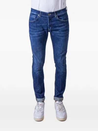 Dondup George Faded-effect Slim-fit Jeans In Blue