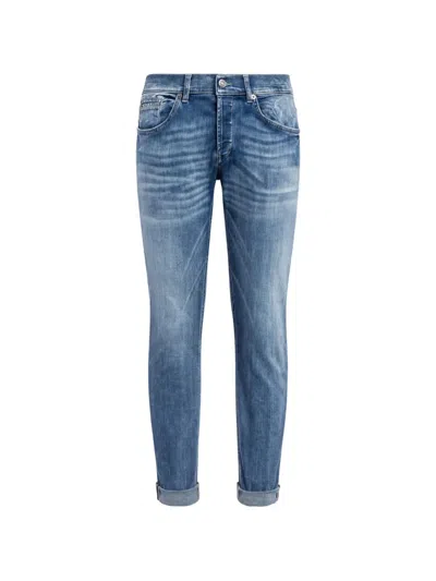 Dondup George Faded-effect Whiskered Jeans In Blue