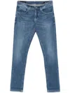 Dondup George Jeans Trousers Rolled Cuffs In Blue