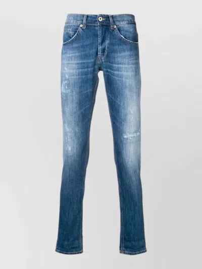 Dondup George Jeans Belt Loops Five Pocket Design In Blue