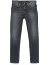 Dondup Grey Denim Jeans With Concealed Fly In Black
