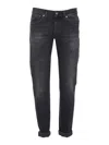 Dondup Straight Leg Jeans Featuring Five Pockets In Black
