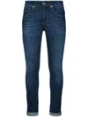 Dondup George Trousers Rolled Cuffs In Blue