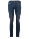 Dondup George Trousers Rolled Cuffs In Blue