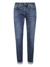 Dondup Tailored Straight Leg George Pants In Blue
