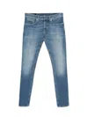 Dondup Slim-fit Blue Jeans With Classic Five-pocket Design In Blue