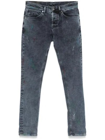 Dondup George Jeans Denim Stretch Clothing In Gray